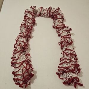 Handmade Red and White Womens scarve